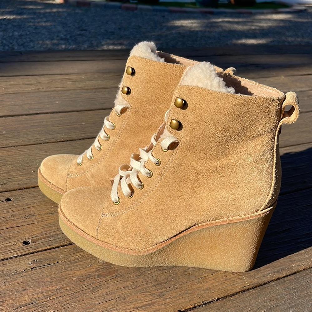 New Ugg ankle wedge boots size 7.5
